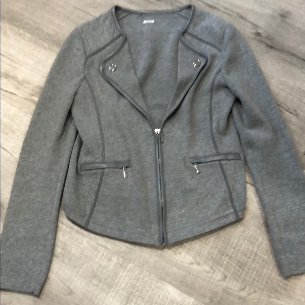 White House Black Market Grey Dress Jacket